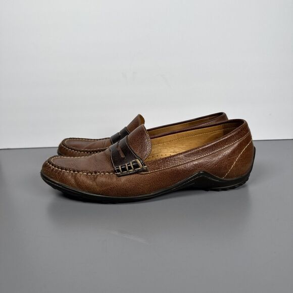 MARTIN DINGMAN Countrywear Leather Penny Loafers VIBRAM Brown 532215M Sz 10M - Picture 6 of 15
